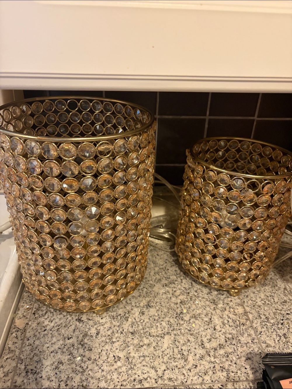 Gold Crystal Hurricane lights